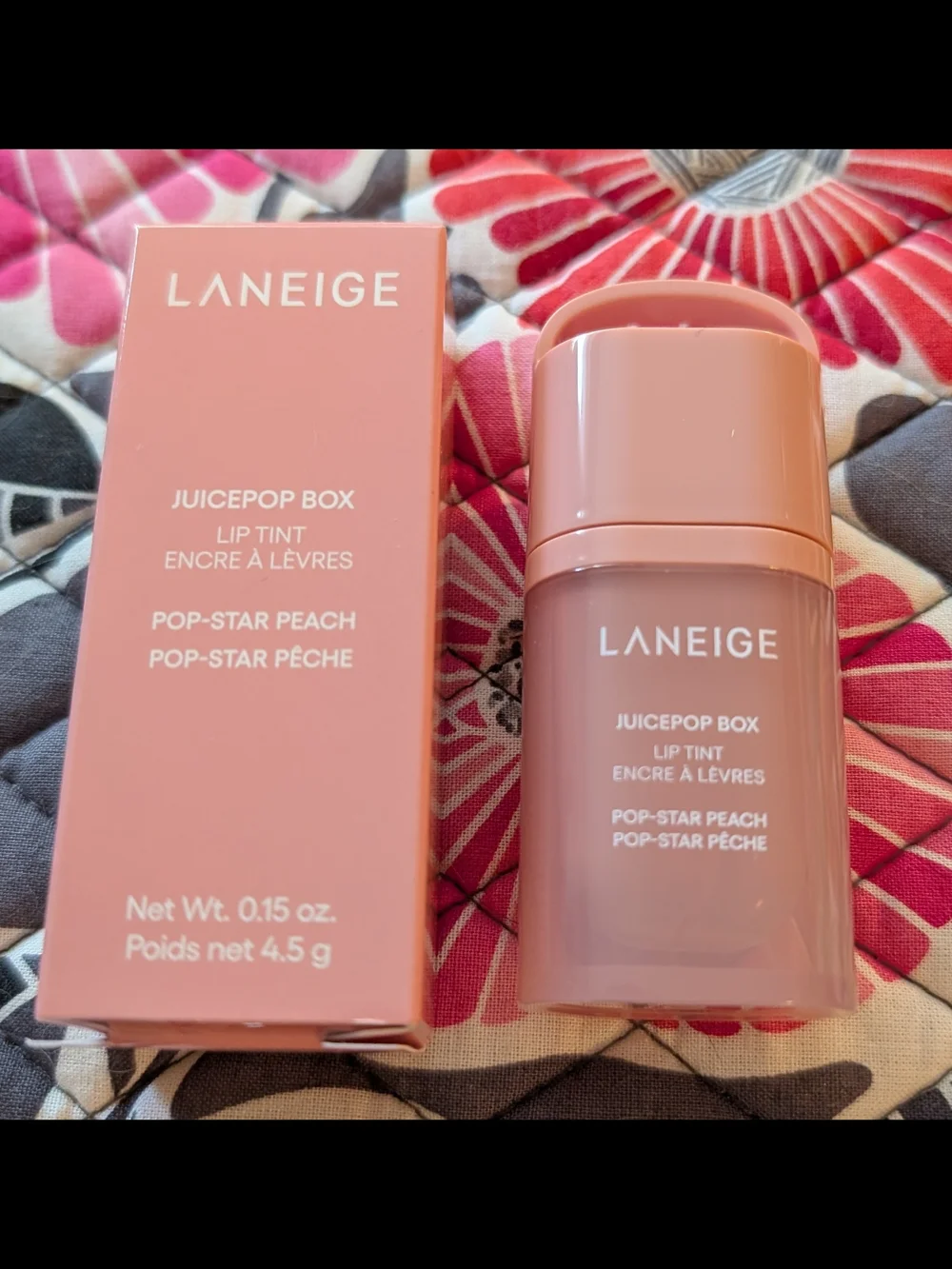 LANEIGE JuicePop Box Lip Tint - Pop-Star Peach (Peach Pink)